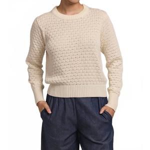 NEW M.PATMOS diana crew pullover in ivory